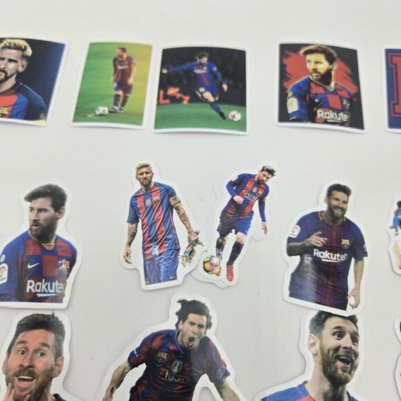50 Piece Lionel Messi Soccer Star Stickers Football Rakuten 10 Qatar Pro - Picture 3 of 12
